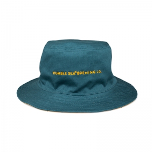 Humble-Sea_Reversible-Bucket-Hat_Embroidered-Logo_Teal_Outside