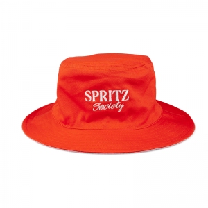 Spritz-Society_Reversible-Bucket-Hat_Embroidred-Logo_Red_Outside
