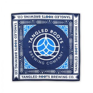 Tangled Roots bandana with water based inks.