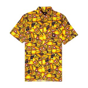 Malort_Camp-Shirt_Bottle-Camo_Yellow_Front
