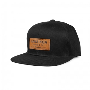 Emblem-Headwear_4550-Flat-Bill-Classic_Hana-Koa_Black_Front
