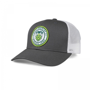 Emblem-Headwear-5525-Classic-Trucker_7-Hills-Brewing_Charcoal-White_Front