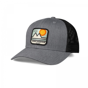Emblem-Headwear-5525-Classic-Trucker_Double-Mountain_Charcoal-Black_Front