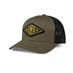 Emblem-Headwear-5525-Classic-Trucker_New-Trail-Brewing_Olive-Black_Front