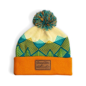 Grand-Teton_Kint-In-Pom-Beanie_Leather-Logo-Patch_Multicolor_Front