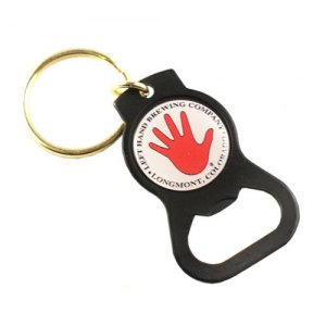 Left Hand black opener with epoxy dome logo