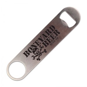 Boneyard screen printed stainless paddle opener