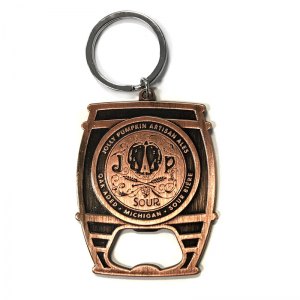 Jolly Pumpkin copper plated custom die-cast keychain opener