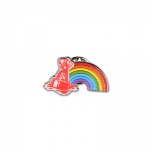 Buoy pride soft enamel lapel pin.