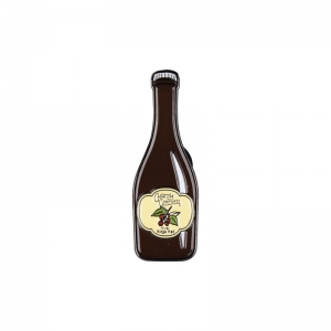 Creature Comforts bottle lapel pin.
