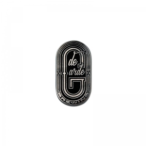 De Garde enamel pin with black fill
