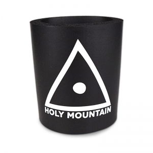 Holy Mountain retro foam coozie with screen printed logo