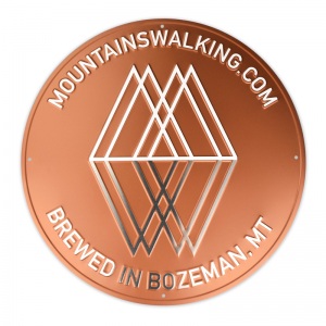 Mountains Walking 16\" round 1-color copper tacker