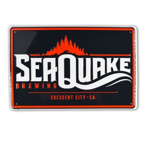 Sea Quake 12x18" 2-color tin tacker