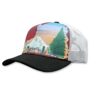 Four Roses sublimated foam trucker