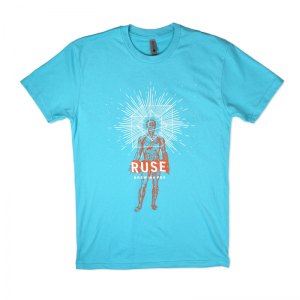 Ruse triblend tee with water based inks.