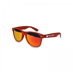 Three Weavers full wrap custom sunglasses with orange lenses