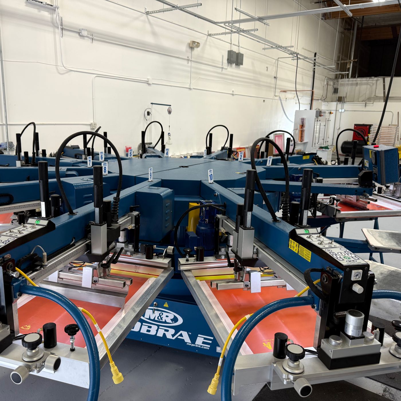 Warehouse screen printing